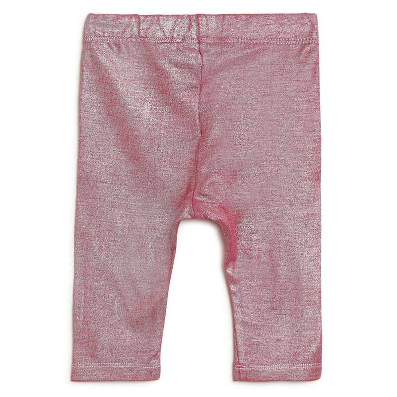 Girls Dark Pink 2 Pc Set T-shirt with Pedal Pusher image number 3